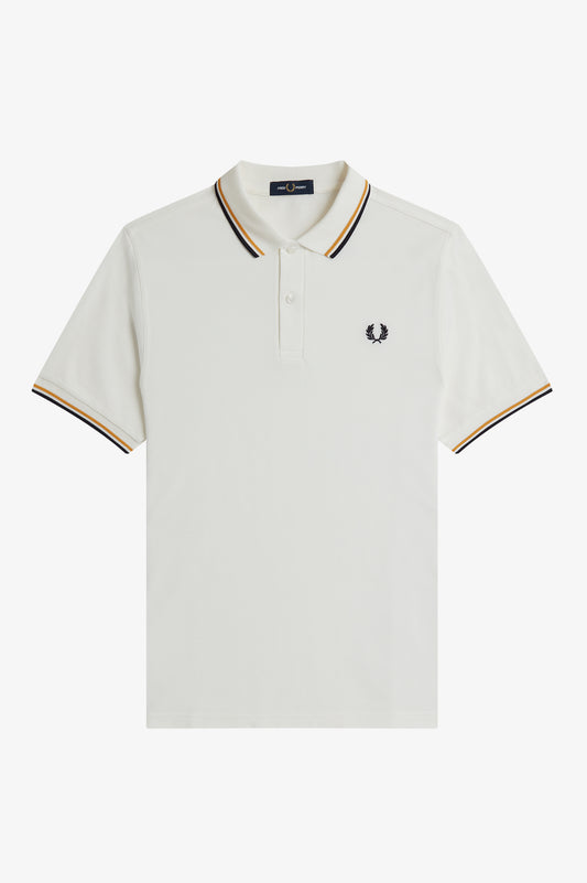 Fred Perry | TWIN TIPPED FRED PERRY SHIRT SNWHT/GOLD/NAVY