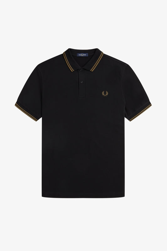 Fred Perry | TWIN TIPPED FRED PERRY SHIRT BLACK/SHADEDSTON