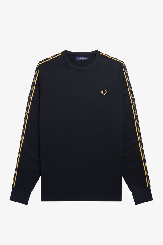 Fred Perry | LONG SLEEVE LAURED TAPED TEE BLACK/1964 GOLD